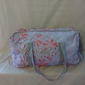 Large Pink/Brown Floral Duffel/Overnight Bag W/Removable Strap By Jadyn B